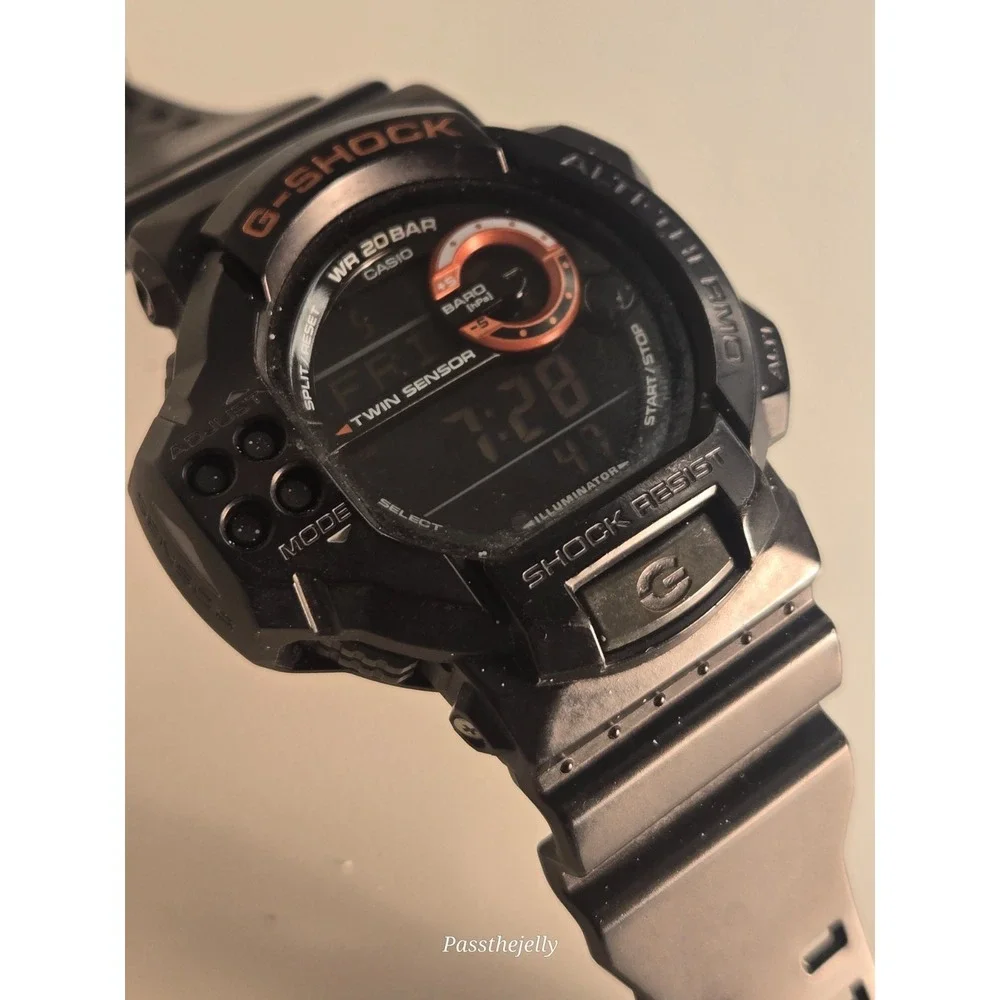 Casio Watch Mens G Shock Twin Sensor Digital Altimeter Barometer 20BAR Black